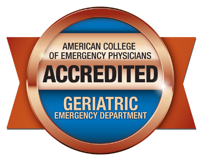 Geriatric emergency department accreditation emblem