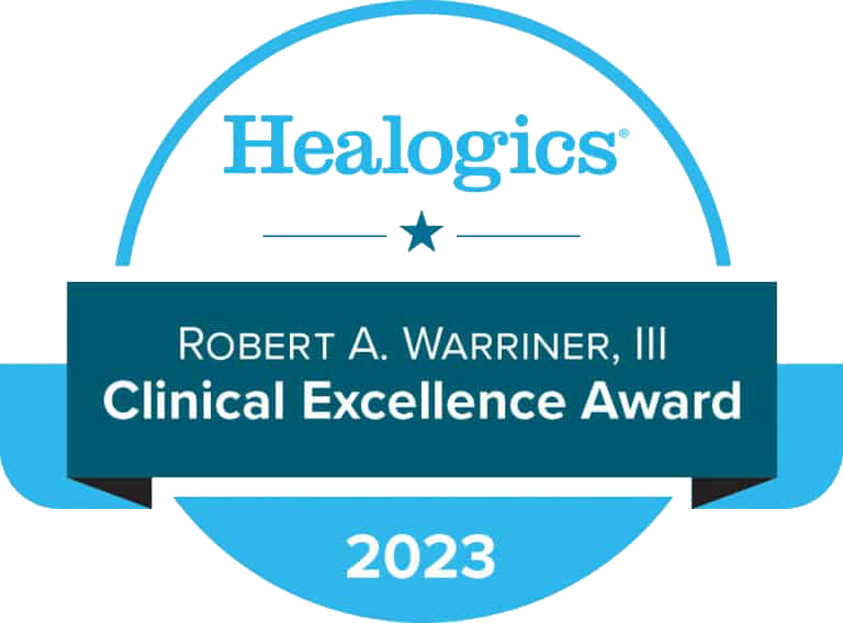 Healogics 2023 Clinical Excellence badge