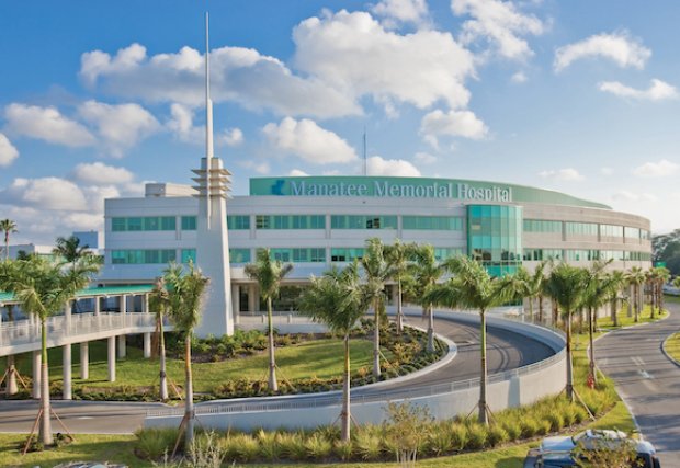 Aerial view of Manatee Memorial Hospital